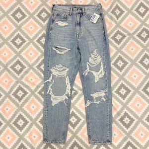 American Eagle Ripped Highest Waist Mom Jean